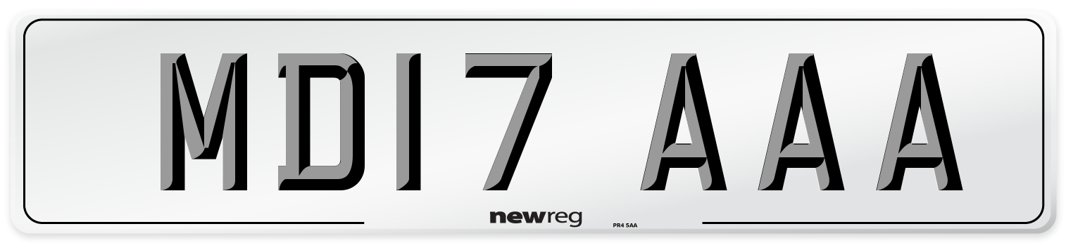 MD17 AAA Number Plate from New Reg